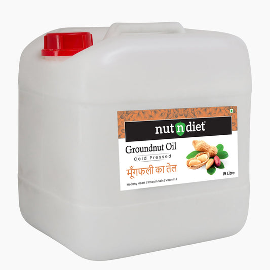 nutndiet Cold Pressed Groundnut Oil 15 Litre CAN - nutndiet