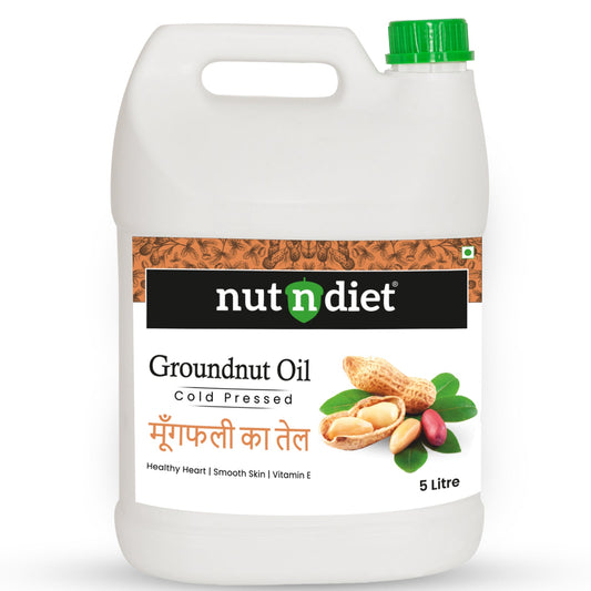 nutndiet Cold Pressed Groundnut Oil 5 Litre CAN - nutndiet