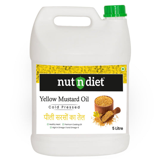 nutndiet Cold Pressed Yellow Mustard Oil 5 Litre CAN - nutndiet