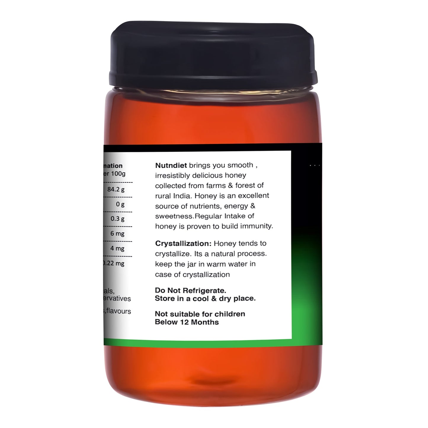 nutndiet Pure and Natural Honey | Premium | Plastic Bottle 500g - nutndiet