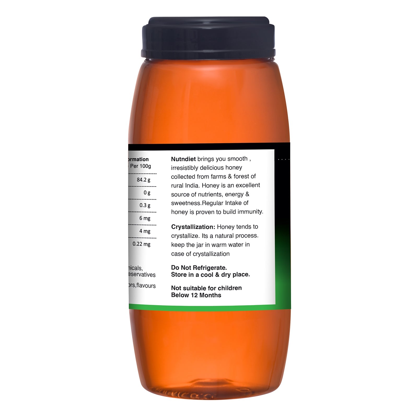 nutndiet Raw Honey | Unprocessed Unheated | Pure and Natural | Plastic Bottle 1kg - nutndiet