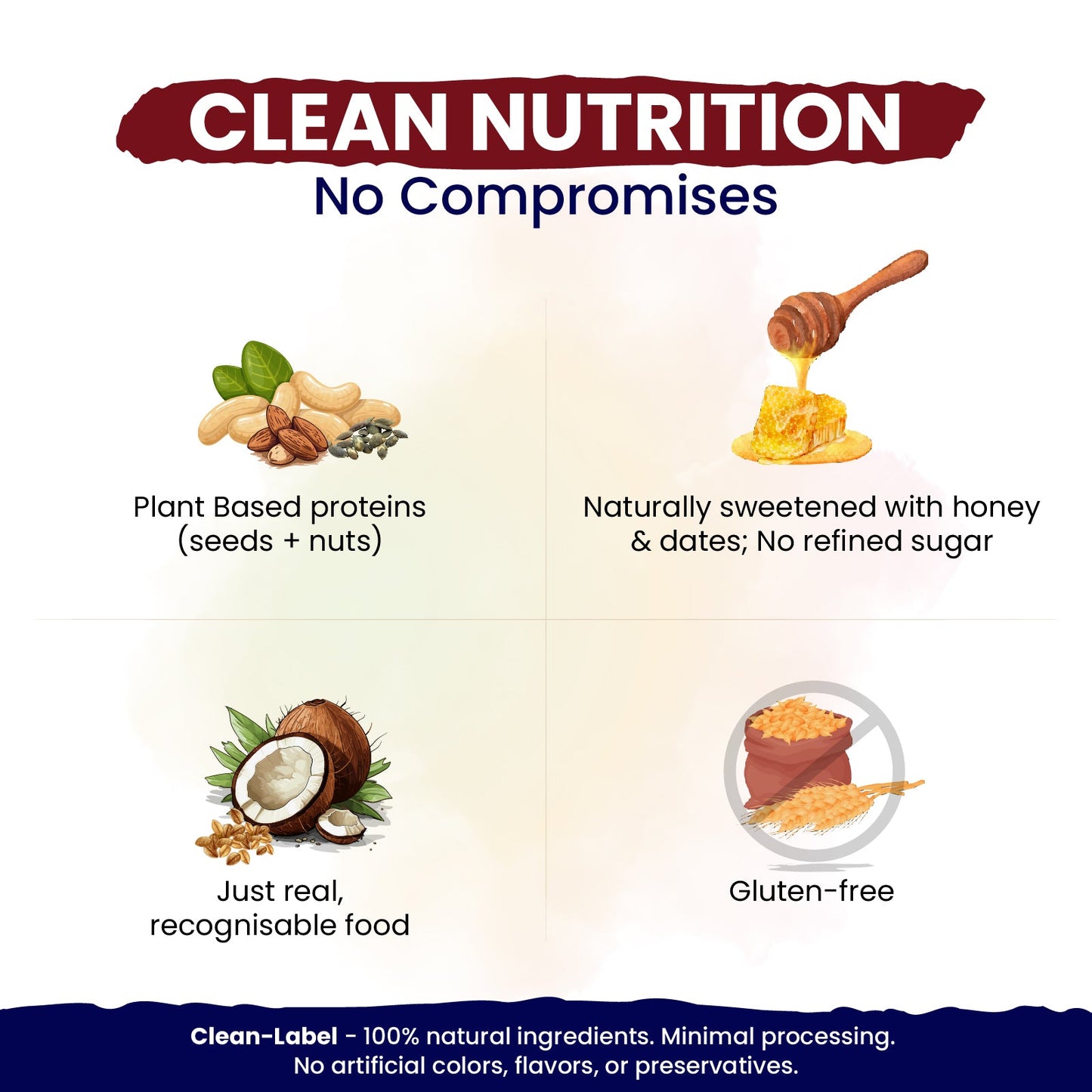 nutndiet® World’s First Coconut Sprout Granola | Honey Rolled Oats, Millets, Dry Fruits, Nuts & Seeds | 100% Natural, No Refined Sugar | Clean - Label Healthy Breakfast Cereal & Snack (200g) - nutndiet
