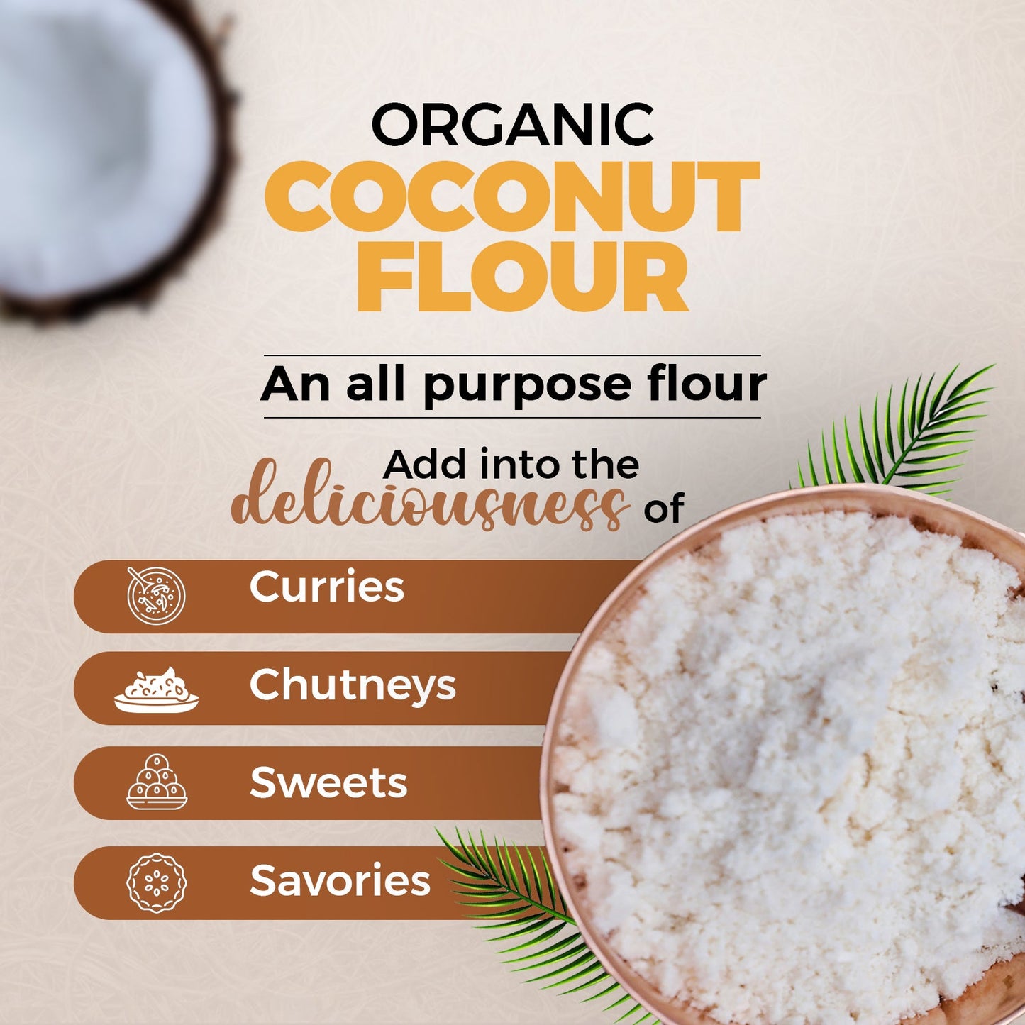 nutndiet Organic Coconut Flour 1kg - nutndiet