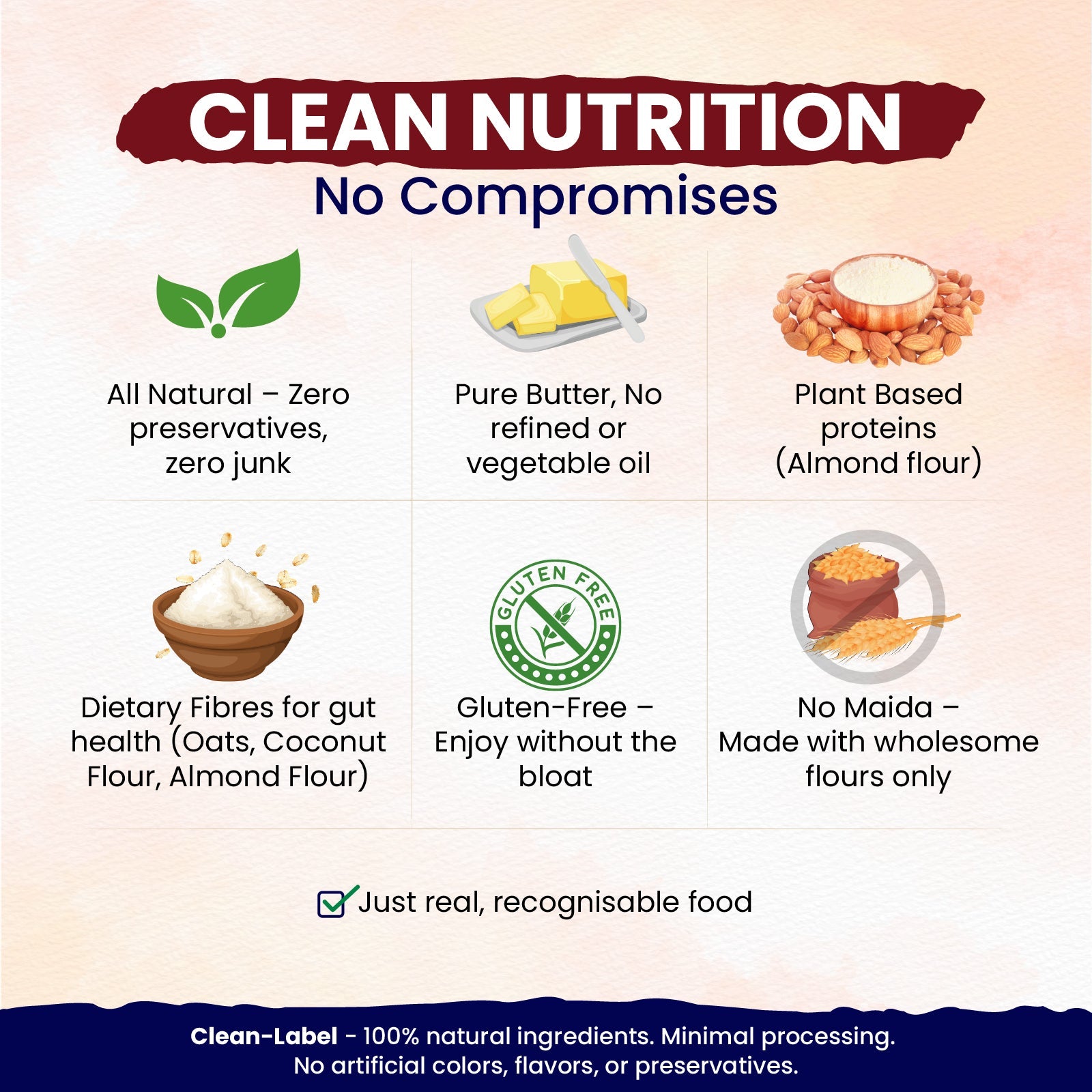 nutndiet® Almond Oats Butter Cookie - World’s First Coconut Sprout Cookie - 100% Natural | Clean - label | Gluten - Free | 2g Protein per Cookie | Kid - Approved | Parent Trusted | 1 Box of 15g x 10 Packs - nutndiet