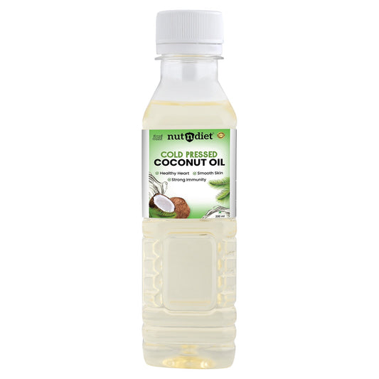 nutndiet Cold Pressed Coconut Oil For Baby Massage, Hair Care, Skin Care And Cooking, PET Bottle 200 ml - nutndiet