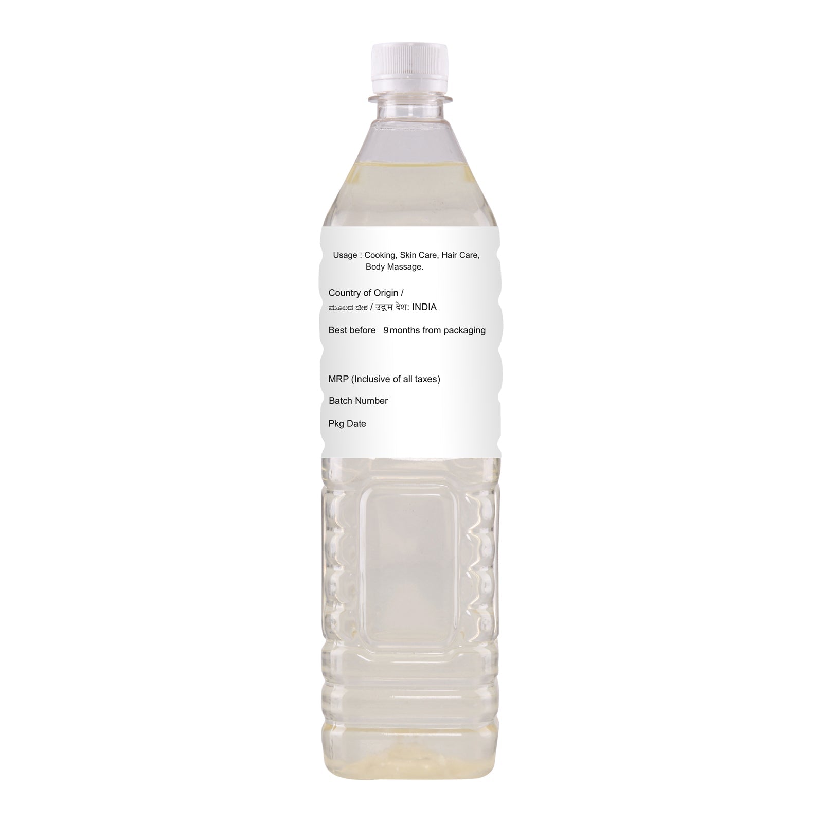 nutndiet Cold Pressed Coconut Oil For Baby Massage, Hair Care, Skin Care And Cooking, PET Bottle 3 Litre (1L X 3) - nutndiet