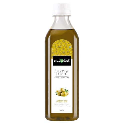 nutndiet Imported Extra Virgin Olive Oil Cold Pressed 500ml PET Bottle - nutndiet