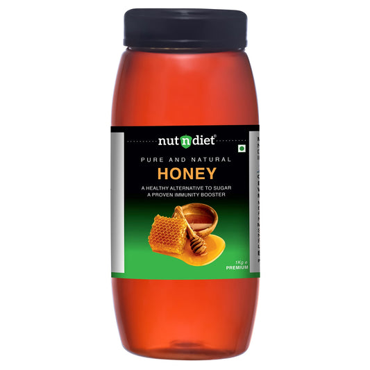nutndiet Pure and Natural Honey | Premium | Plastic Bottle 1kg - nutndiet