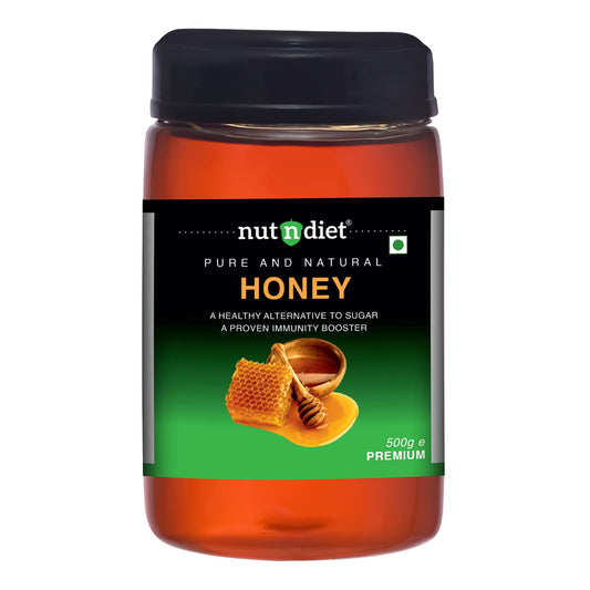 nutndiet Pure and Natural Honey | Premium | Plastic Bottle 500g - nutndiet