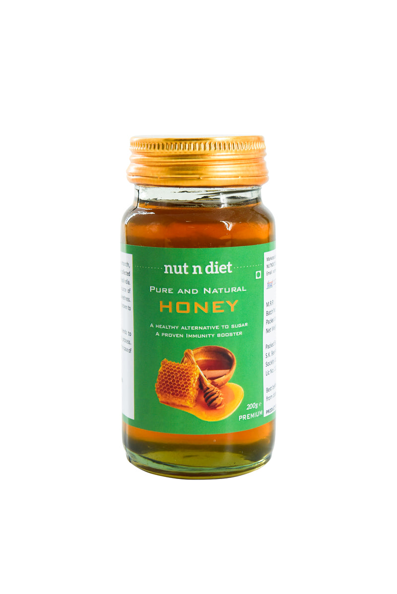 nutndiet Pure and Natural Honey | Premium |  Glass Jar 200g