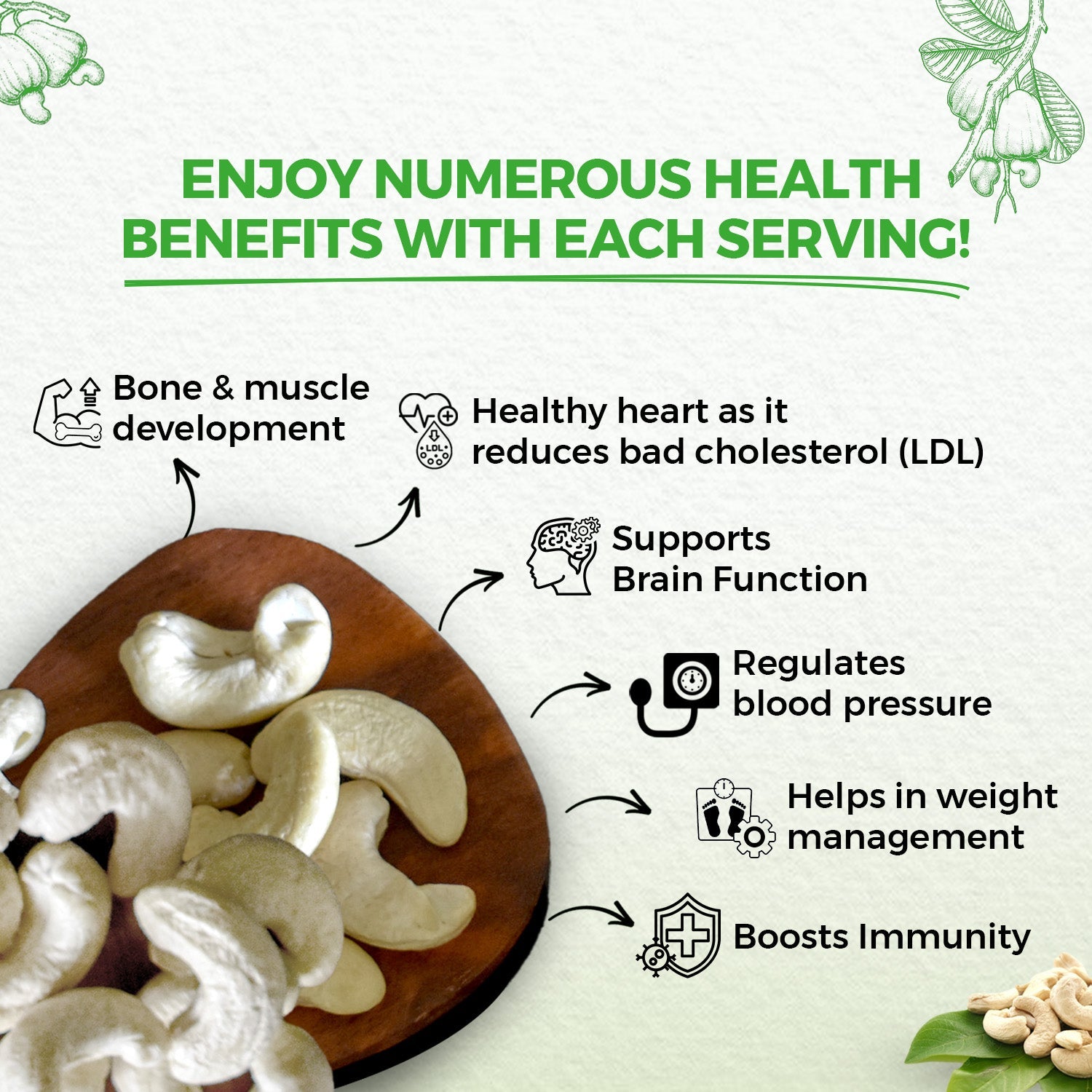 nutndiet Fresh Crunchy Premium Cashews 200g, W240 Grade Big Size Quality Cashew Nuts (kaju 200gm W240) - nutndiet